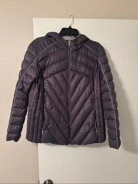 Women’s Hooded Quilted Puffer Jacket - Purple